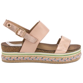 Seastar Sandalias en plataforma multicolor rosado