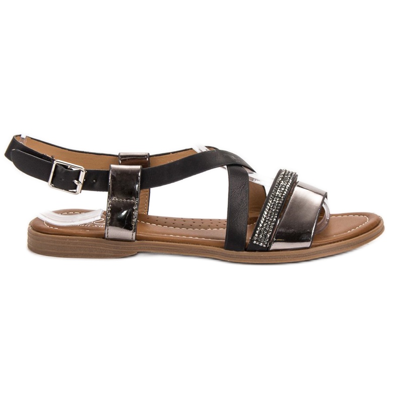 Small Swan Sandalias con cristales negro Small Swan Sandalias con cristales negro