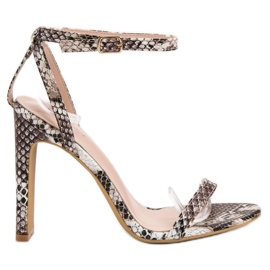 Seastar Sandalias con estampado animal marrón