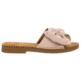 Seastar Pantuflas beige con lazo