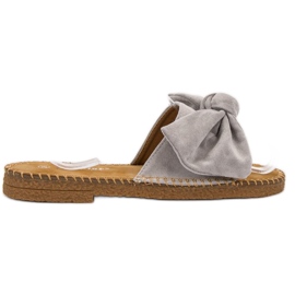 Seastar Pantuflas grises con lazo