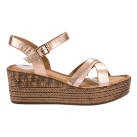 Seastar Sandalias ligeras con tacón de cuña amarillo
