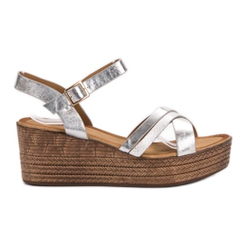 Seastar Sandalias ligeras con tacón de cuña gris