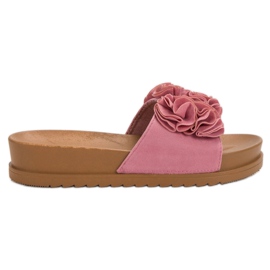 Primavera Pantuflas rosas rosado