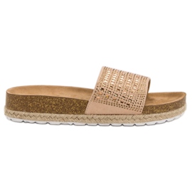 Seastar Pantuflas Beige Con Circonitas Seastar Pantuflas Beige Con Circonitas