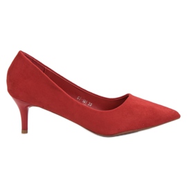 Nio Nio Zapatos de tacón de ante rojos Nio Nio Zapatos de tacón de ante rojos