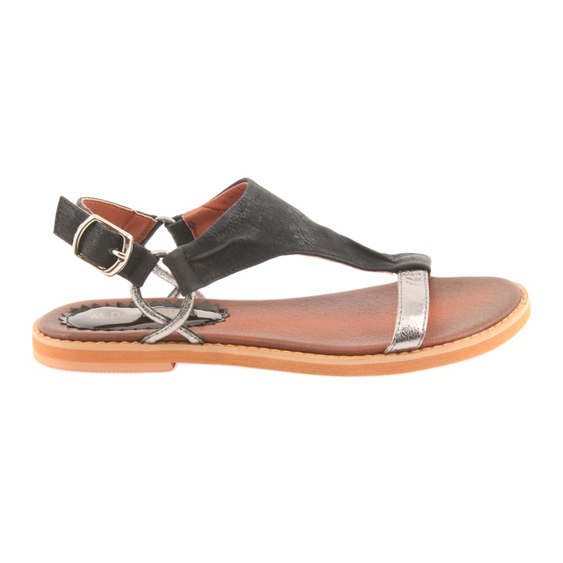 M.Daszyński Sandalias tacón plano Daszyński plata-negro gris