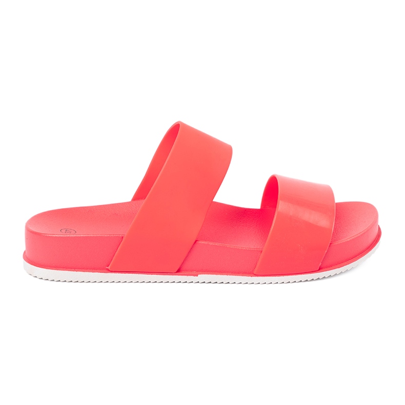 SHELOVET Cómodas pantuflas de coral rojo