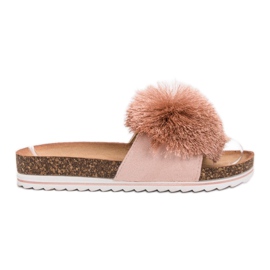 Seastar Pantuflas Con Pompón rosado