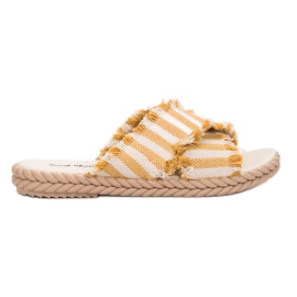 Seastar Pantuflas Rayas amarillo