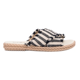 Seastar Pantuflas Rayas negro