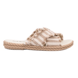 Seastar Pantuflas Rayas marrón