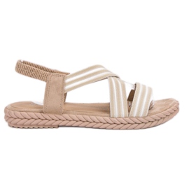 Seastar Sandalias de mujer cómodas beige