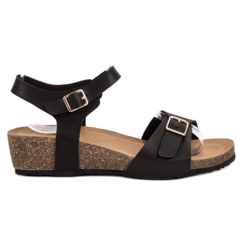 Seastar Sandalias de cuña clásicas negro