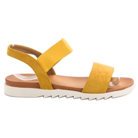 Primavera Sandalias amarillas con goma de borrar amarillo Primavera Sandalias amarillas con goma de borrar amarillo