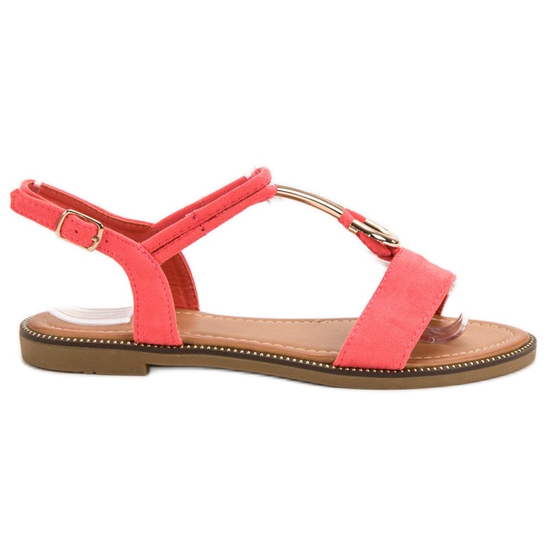 Laura Mode Sandalias de ante rojo