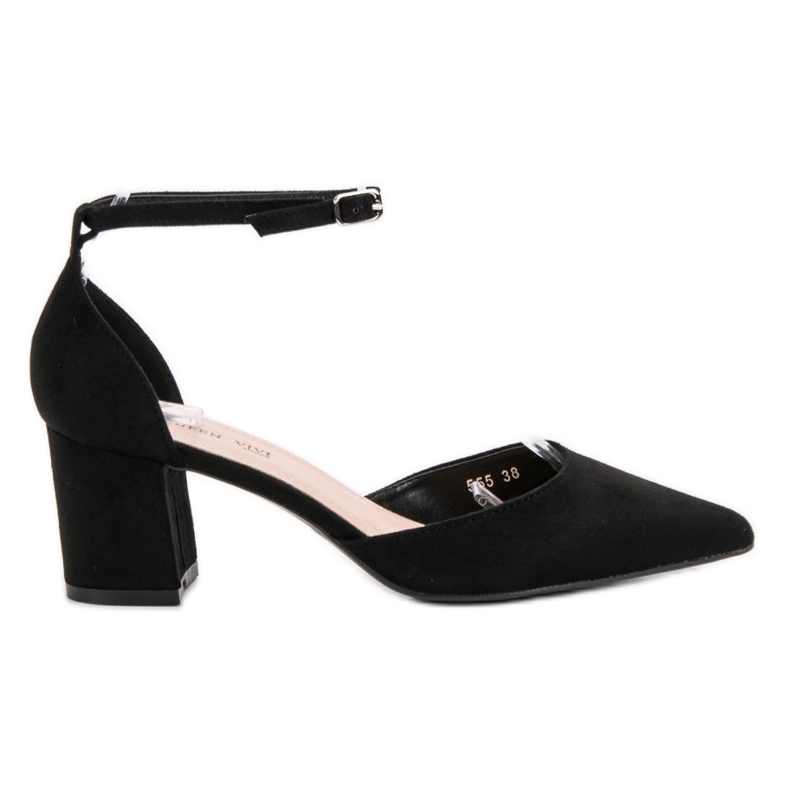 Queen Vivi Zapatos de tacón de ante en Spitz negro