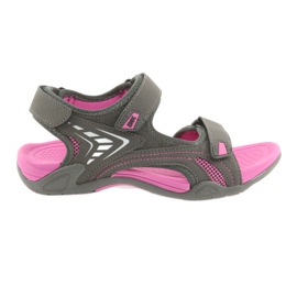 Sandalias DK para mujer, parte inferior de EVA gris claro rosa