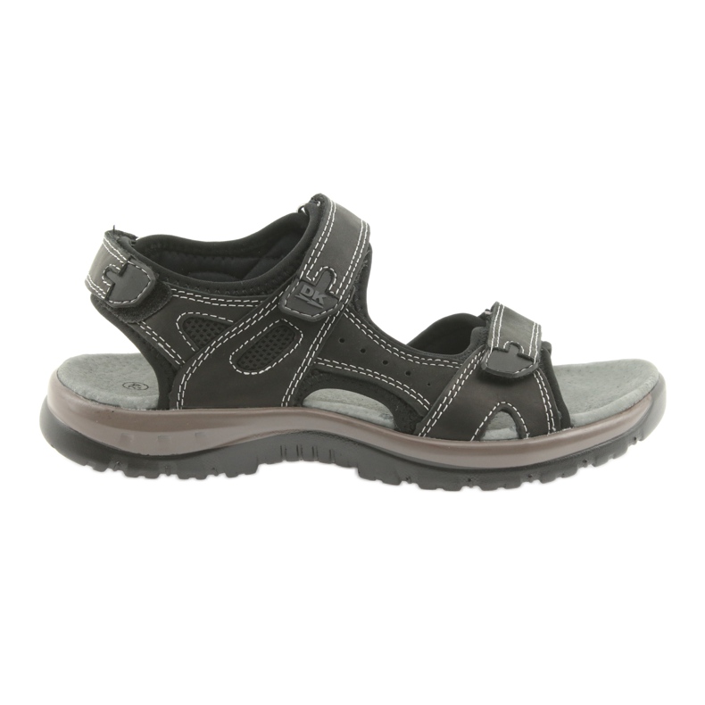 Sandalias DK velcro negro fondo EVA claro