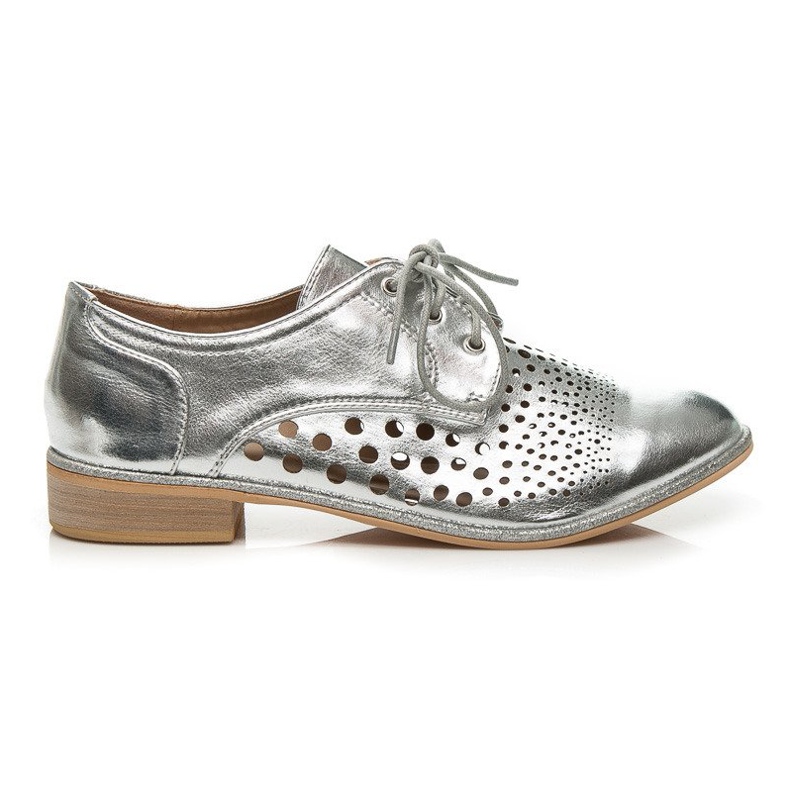 Vices Zapatos con cordones calados gris