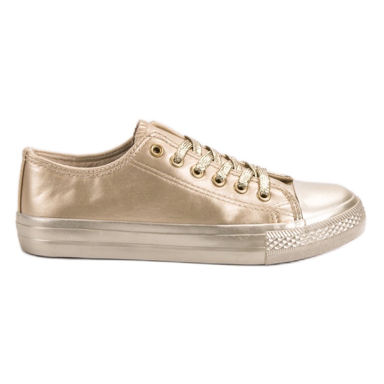 SHELOVET Zapatillas Doradas dorado