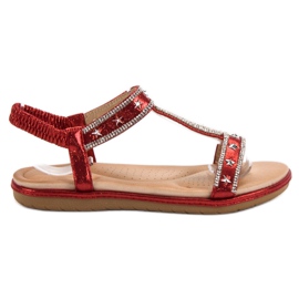 Renda Sandalias rojas con estilo rojo