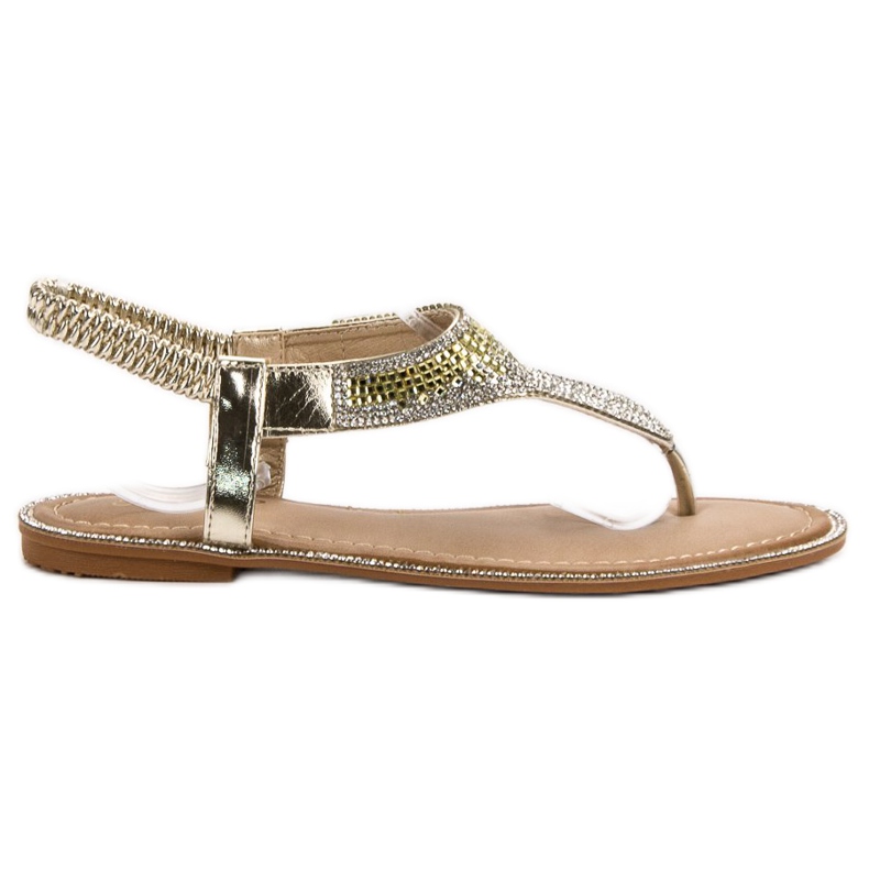 Encor Sandalias japonesas doradas dorado