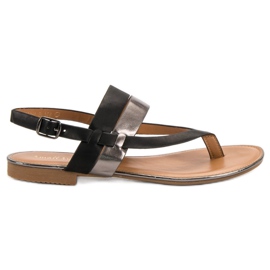 Small Swan Sandalias japonesas negro