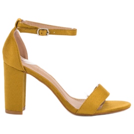 Anesia Paris Sandalias mostaza sexy amarillo