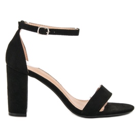 Anesia Paris Sandalias negras sexy negro