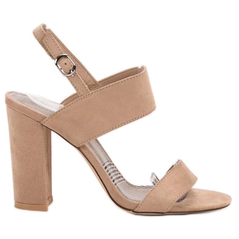 SHELOVET Sandalias beige en una barra