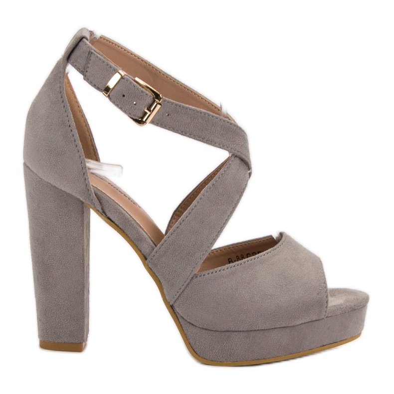 SHELOVET Sandalias en la plataforma gris