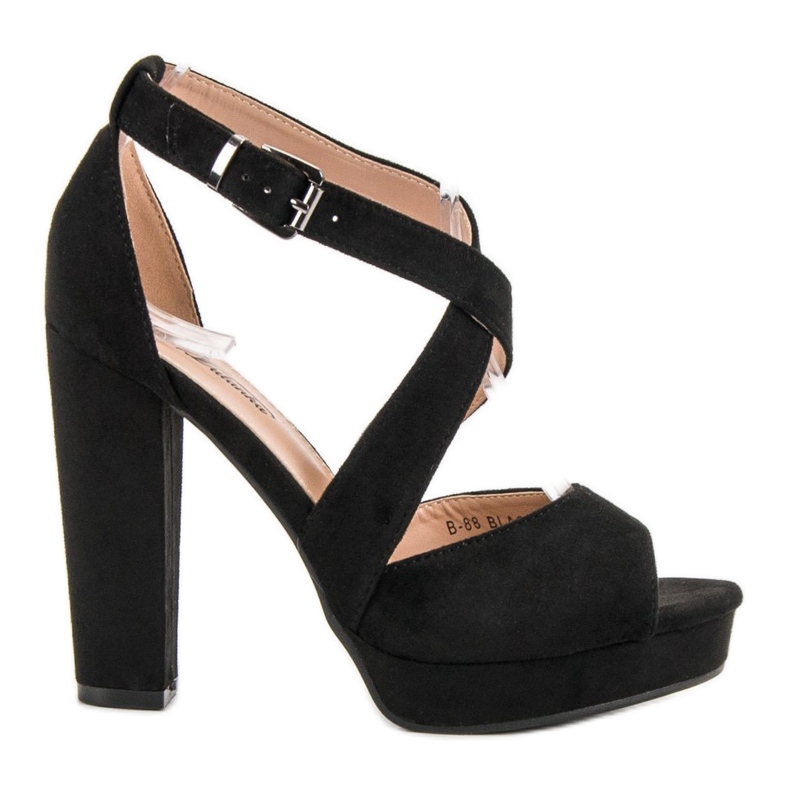 SHELOVET Sandalias en la plataforma negro