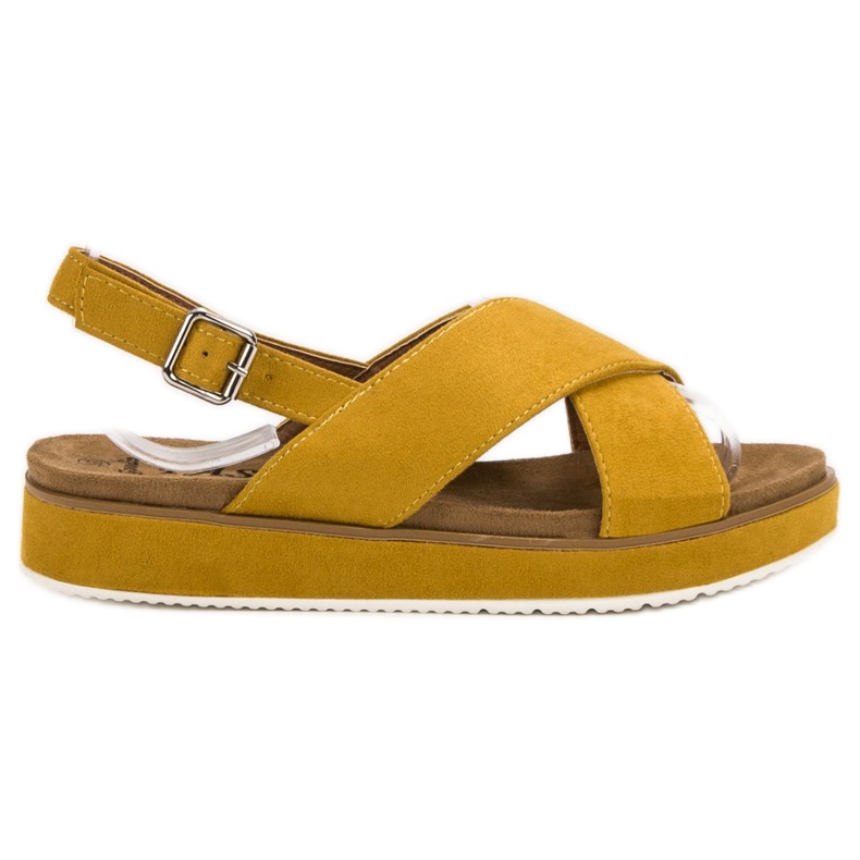 Goodin Sandalias de ante amarillo