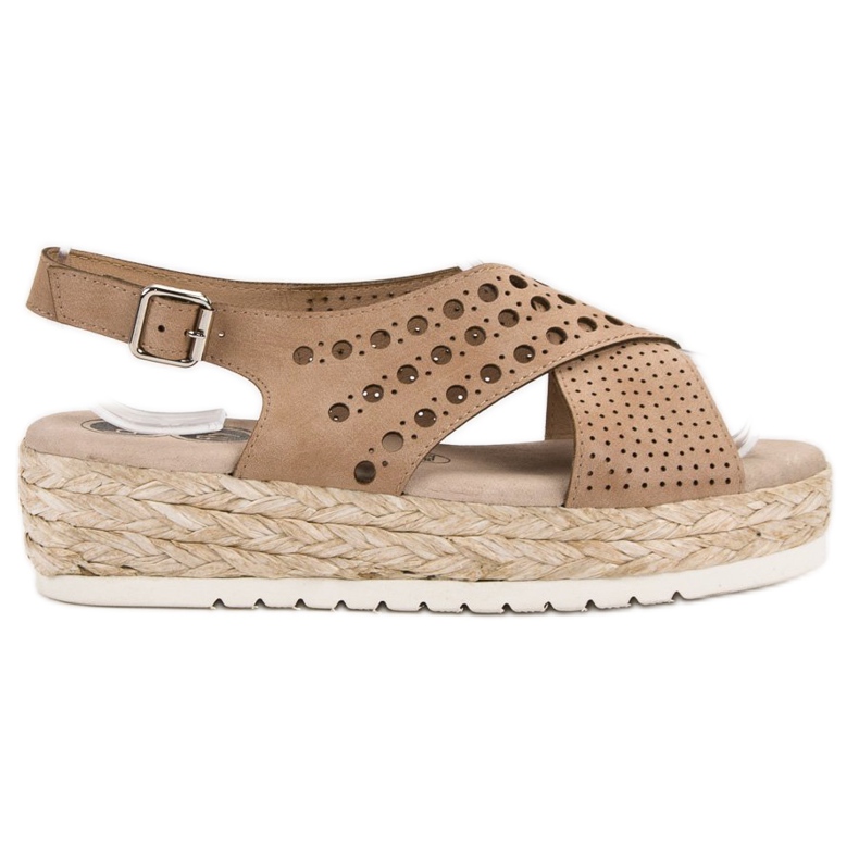 SHELOVET Sandalias alpargatas marrón