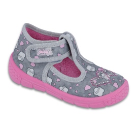 Calzado infantil befado 531P029 gris rosado