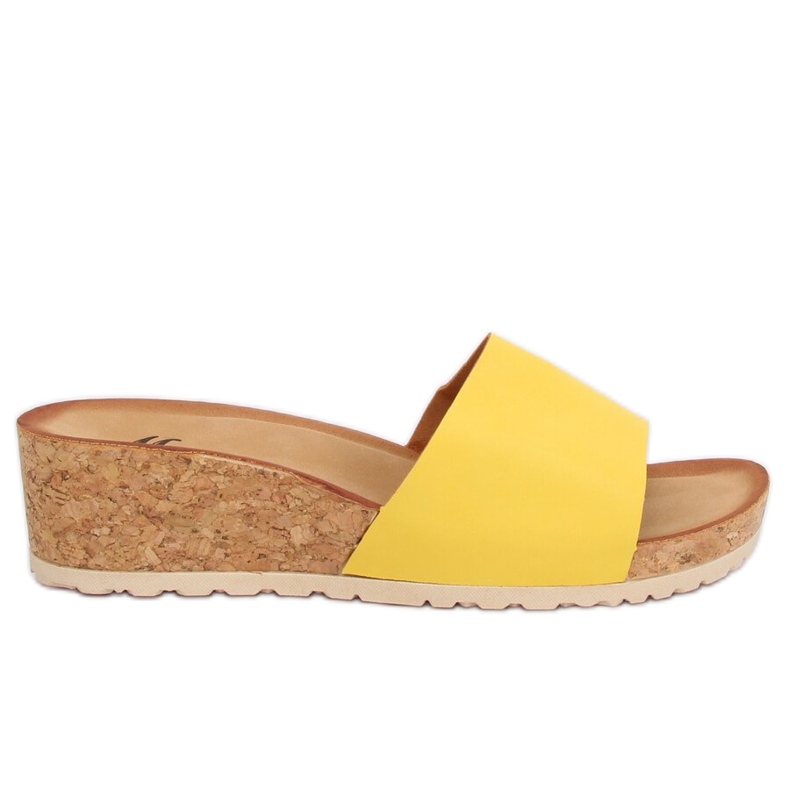 Zapatilla cuña corcho amarillo 3527-12 Amarillo