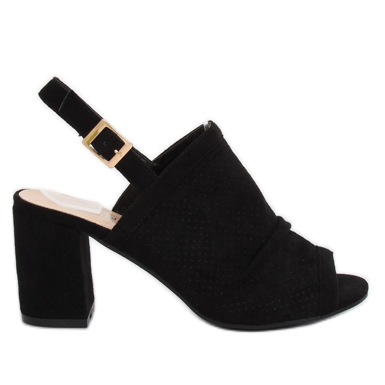 Sandalias negras de tacón JM5840N Negro Sandalias negras de tacón JM5840N Negro