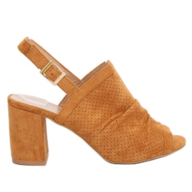 Sandalias de tacón alto camel JM5840N Camel marrón