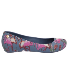 Meliski con flamencos azul marino CK85 Azul violeta multicolor