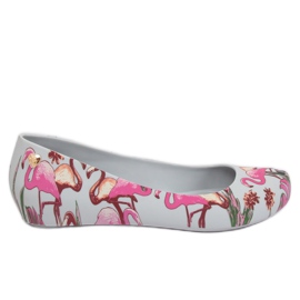 Meliski con flamencos grises CK85 Gris violeta multicolor