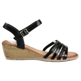 Renda Sandalias negras negro