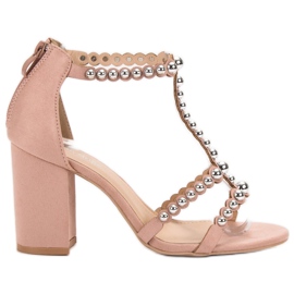 Laura Mode Sandalias con estilo rosa