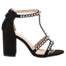 Laura Mode Sandalias con estilo negro