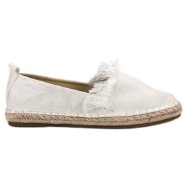 Lily Shoes Alpargatas Con Flecos blanco