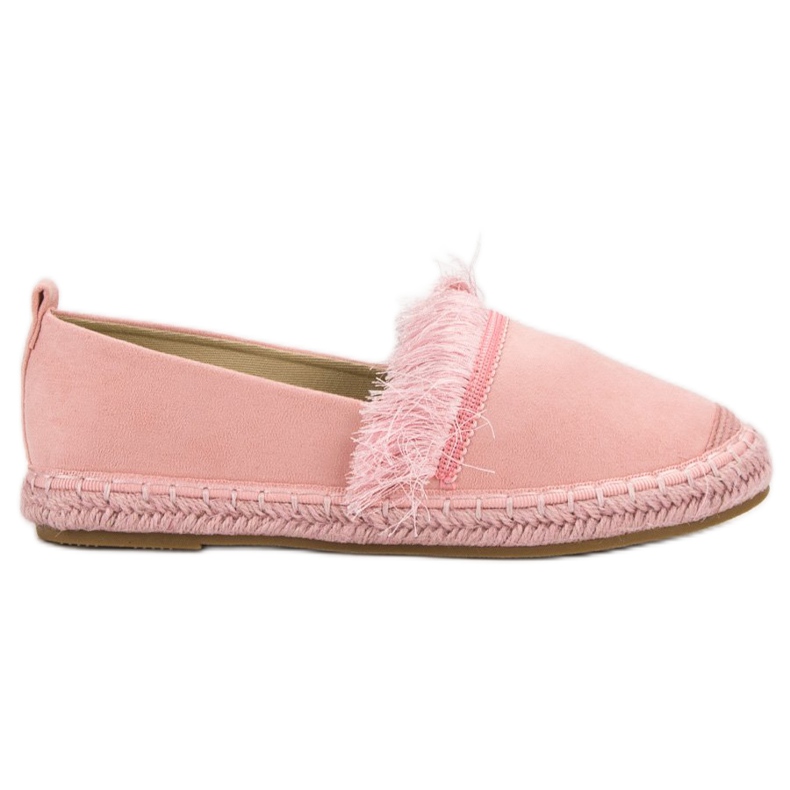 Lily Shoes Alpargatas Con Flecos rosado