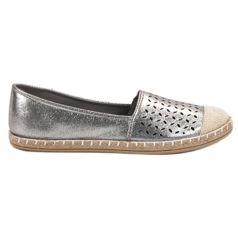 New Tlck Alpargatas con purpurina gris