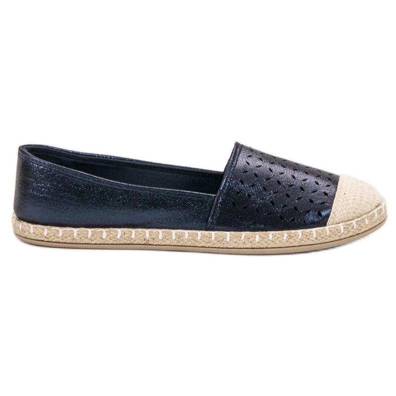 New Tlck Alpargatas con purpurina azul marino