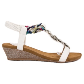 SHELOVET Sandalias con adornos blanco SHELOVET Sandalias con adornos blanco