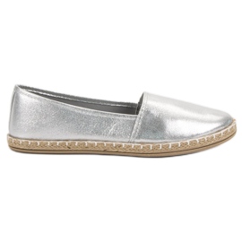 New Tlck Alpargatas plateadas gris